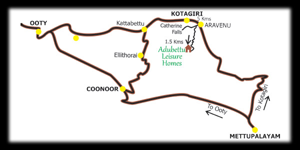 kotagiri adubettu resort route map